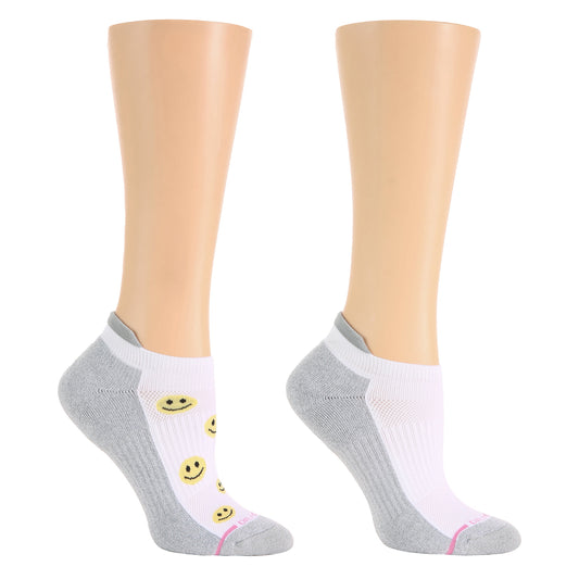 Smiley Face - Ankle Compression Socks For Women | Dr. Motion