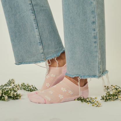 Floral Dots - Ankle Compression Socks For Women | Dr. Motion