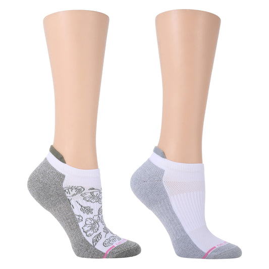Floral Outline - Ankle Compression Socks For Women | Dr. Motion