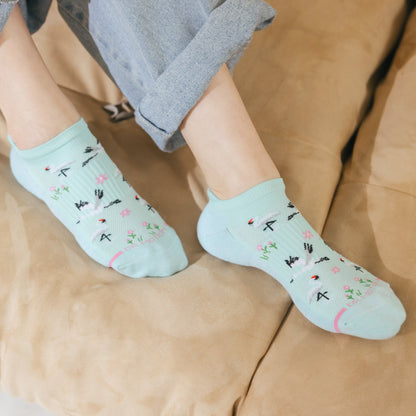 Whooping Cranes - Ankle Compression Socks For Women | Dr. Motion