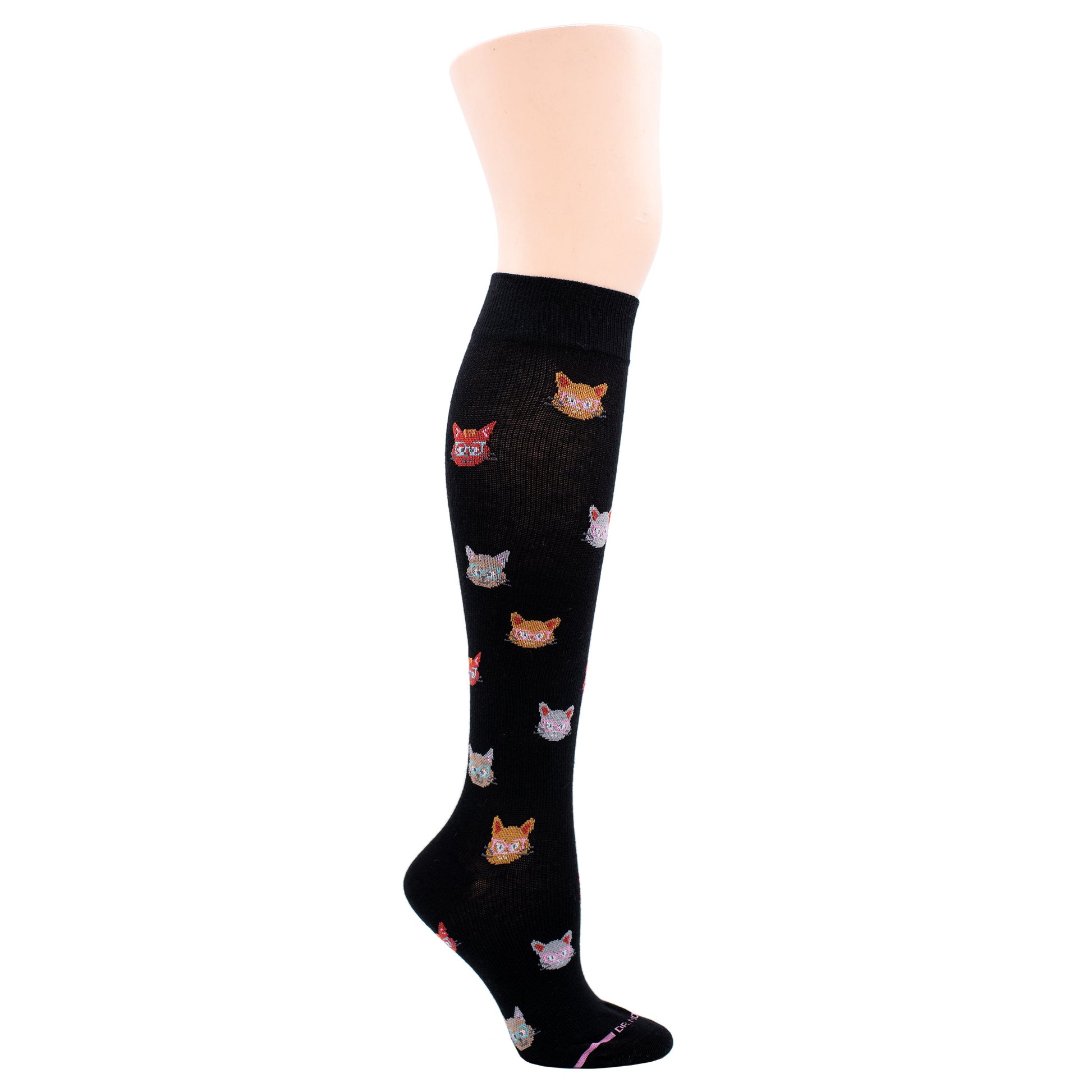 Cats in Glasses - Knee-High Compression Socks For Women | Dr. Motion