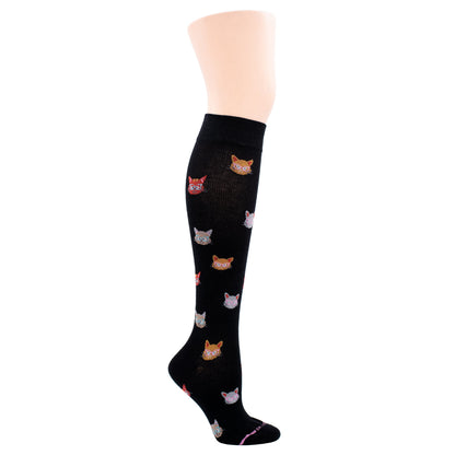 Cats in Glasses - Knee-High Compression Socks For Women | Dr. Motion