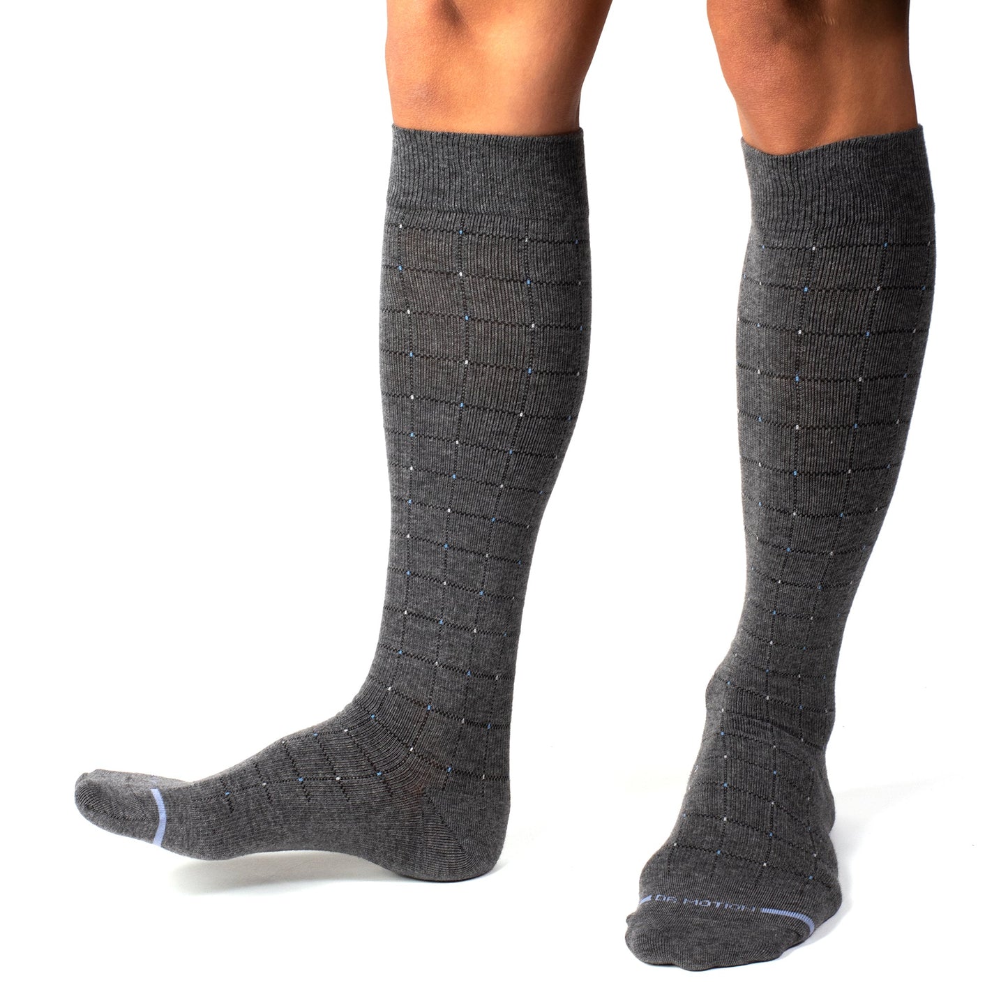 Pin Dot Grid - Knee-High Compression Socks For Men | Dr. Motion