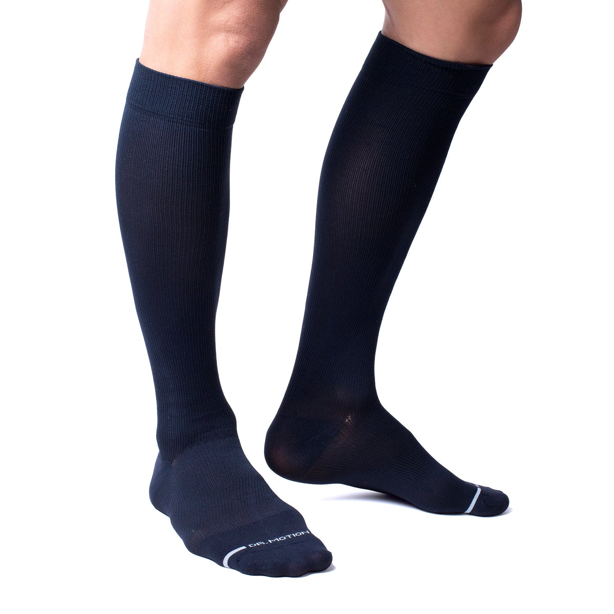 Solid Microfiber Nylon - Knee-High Compression Socks For Men | Dr. Motion
