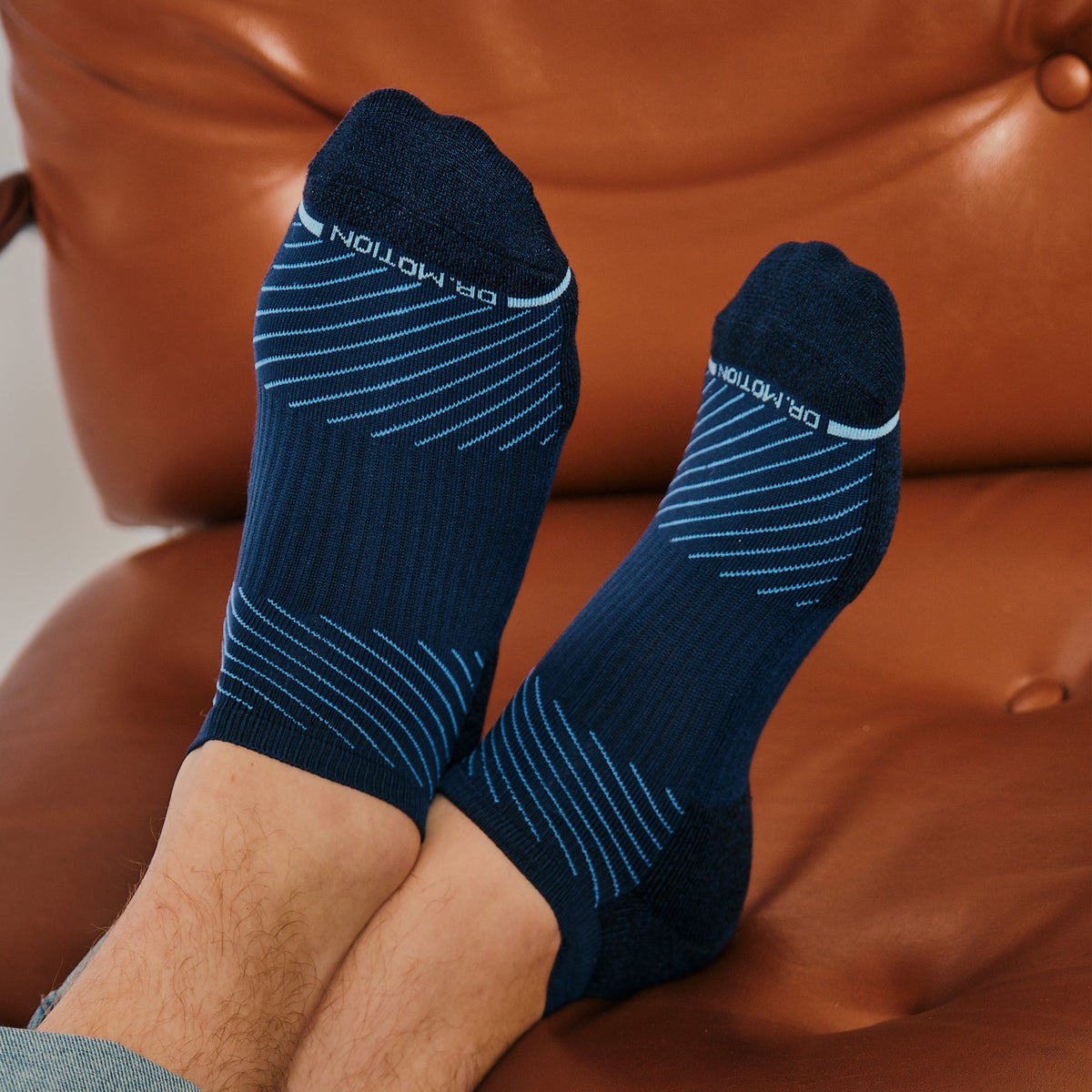 Diagonal - Ankle Compression Socks For Men | Dr. Motion