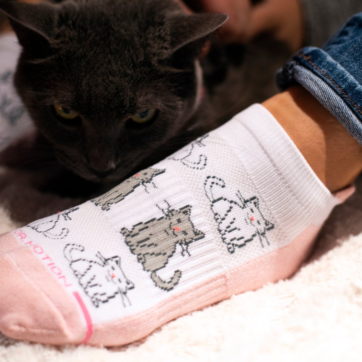 Kitties - Ankle Compression Socks For Women | Dr. Motion